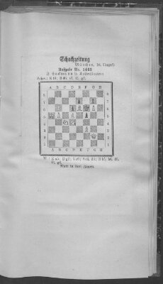 Schach-Zeitung (Münchner neueste Nachrichten) Samstag 16. August 1913