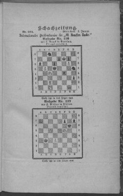 Schach-Zeitung (Münchner neueste Nachrichten) Donnerstag 9. Januar 1890