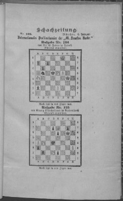 Schach-Zeitung (Münchner neueste Nachrichten) Donnerstag 6. Februar 1890