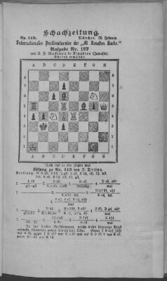 Schach-Zeitung (Münchner neueste Nachrichten) Donnerstag 20. Februar 1890