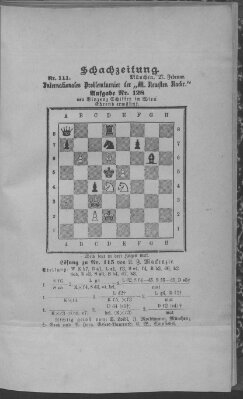 Schach-Zeitung (Münchner neueste Nachrichten) Donnerstag 27. Februar 1890