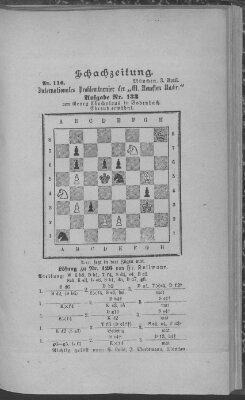 Schach-Zeitung (Münchner neueste Nachrichten) Donnerstag 3. April 1890