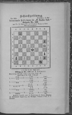 Schach-Zeitung (Münchner neueste Nachrichten) Donnerstag 8. Mai 1890