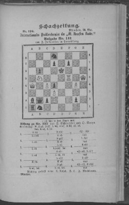 Schach-Zeitung (Münchner neueste Nachrichten) Donnerstag 29. Mai 1890