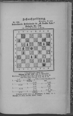 Schach-Zeitung (Münchner neueste Nachrichten) Donnerstag 12. Juni 1890