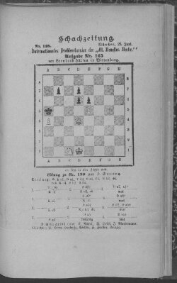 Schach-Zeitung (Münchner neueste Nachrichten) Donnerstag 26. Juni 1890