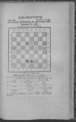 Schach-Zeitung (Münchner neueste Nachrichten) Donnerstag 24. Juli 1890