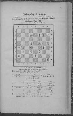 Schach-Zeitung (Münchner neueste Nachrichten) Donnerstag 7. August 1890