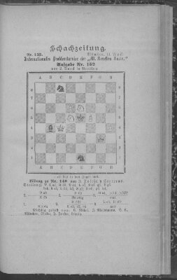 Schach-Zeitung (Münchner neueste Nachrichten) Donnerstag 14. August 1890