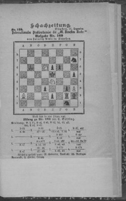 Schach-Zeitung (Münchner neueste Nachrichten) Donnerstag 11. Dezember 1890