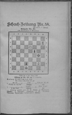 Schach-Zeitung (Münchner neueste Nachrichten) Donnerstag 7. Februar 1889