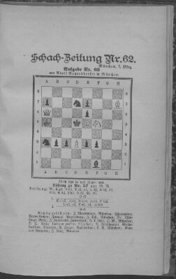 Schach-Zeitung (Münchner neueste Nachrichten) Donnerstag 7. März 1889