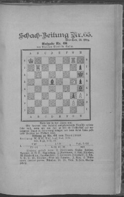 Schach-Zeitung (Münchner neueste Nachrichten) Donnerstag 28. März 1889