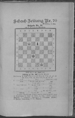 Schach-Zeitung (Münchner neueste Nachrichten) Donnerstag 2. Mai 1889