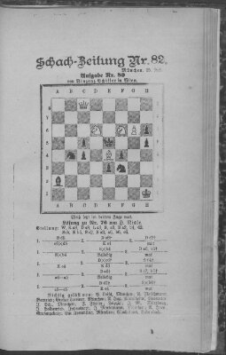 Schach-Zeitung (Münchner neueste Nachrichten) Donnerstag 25. Juli 1889