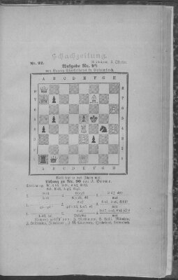 Schach-Zeitung (Münchner neueste Nachrichten) Donnerstag 3. Oktober 1889