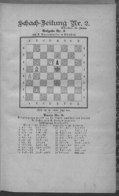 Schach-Zeitung (Münchner neueste Nachrichten) Donnerstag 12. Januar 1888