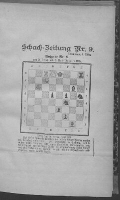 Schach-Zeitung (Münchner neueste Nachrichten) Donnerstag 1. März 1888