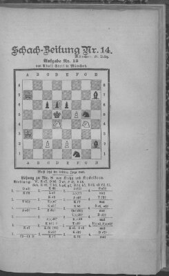 Schach-Zeitung (Münchner neueste Nachrichten) Donnerstag 5. April 1888