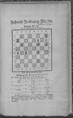 Schach-Zeitung (Münchner neueste Nachrichten) Donnerstag 19. Juli 1888