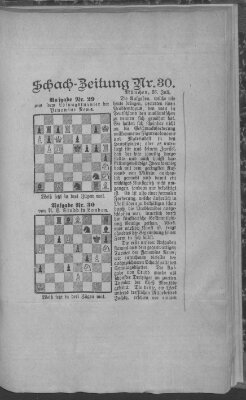 Schach-Zeitung (Münchner neueste Nachrichten) Donnerstag 26. Juli 1888