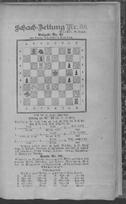 Schach-Zeitung (Münchner neueste Nachrichten) Donnerstag 16. August 1888