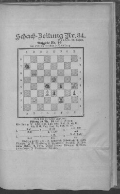 Schach-Zeitung (Münchner neueste Nachrichten) Donnerstag 23. August 1888