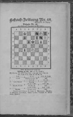 Schach-Zeitung (Münchner neueste Nachrichten) Donnerstag 25. Oktober 1888