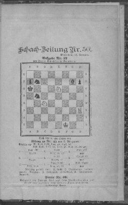 Schach-Zeitung (Münchner neueste Nachrichten) Donnerstag 13. Dezember 1888