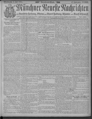 Münchner neueste Nachrichten Mittwoch 4. Juli 1894