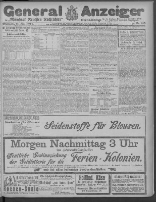 Münchner neueste Nachrichten Mittwoch 11. Juli 1894