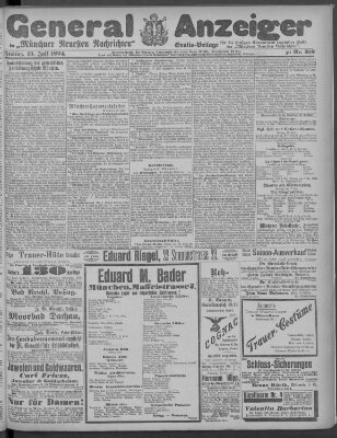 Münchner neueste Nachrichten Freitag 13. Juli 1894