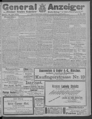 Münchner neueste Nachrichten Freitag 20. Juli 1894