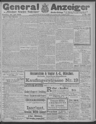 Münchner neueste Nachrichten Dienstag 24. Juli 1894