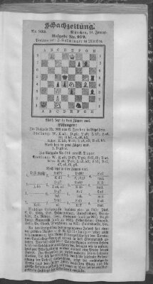 Schach-Zeitung (Münchner neueste Nachrichten) Sonntag 14. Januar 1906