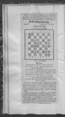 Schach-Zeitung (Münchner neueste Nachrichten) Sonntag 22. April 1906