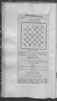 Schach-Zeitung (Münchner neueste Nachrichten) Sonntag 3. Juni 1906