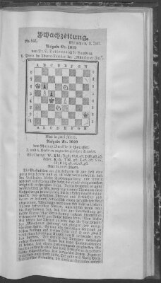 Schach-Zeitung (Münchner neueste Nachrichten) Sonntag 1. Juli 1906