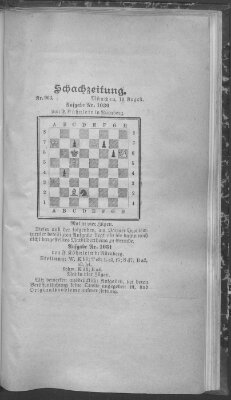 Schach-Zeitung (Münchner neueste Nachrichten) Sonntag 19. August 1906