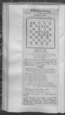 Schach-Zeitung (Münchner neueste Nachrichten) Sonntag 23. September 1906