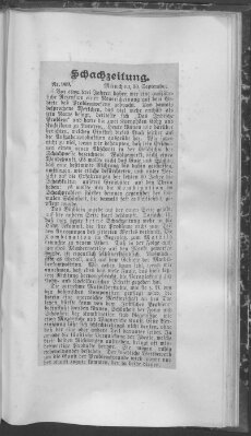 Schach-Zeitung (Münchner neueste Nachrichten) Sonntag 30. September 1906