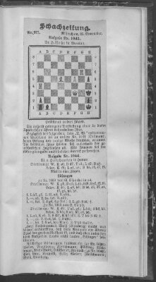 Schach-Zeitung (Münchner neueste Nachrichten) Sonntag 25. November 1906