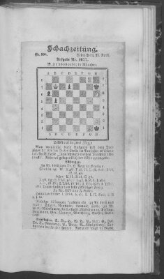 Schach-Zeitung (Münchner neueste Nachrichten) Sonntag 21. April 1907