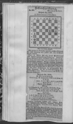 Schach-Zeitung (Münchner neueste Nachrichten) Sonntag 28. April 1907