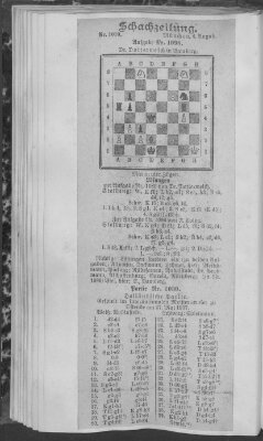 Schach-Zeitung (Münchner neueste Nachrichten) Sonntag 4. August 1907