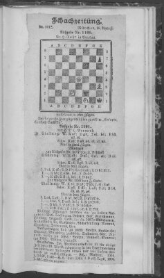 Schach-Zeitung (Münchner neueste Nachrichten) Sonntag 18. August 1907