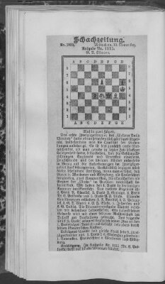 Schach-Zeitung (Münchner neueste Nachrichten) Sonntag 10. November 1907