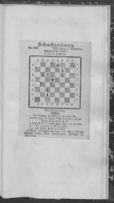 Schach-Zeitung (Münchner neueste Nachrichten) Sonntag 17. November 1907