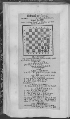 Schach-Zeitung (Münchner neueste Nachrichten) Sonntag 24. November 1907