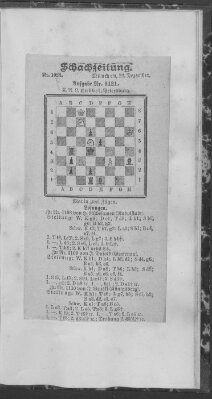 Schach-Zeitung (Münchner neueste Nachrichten) Sonntag 22. Dezember 1907